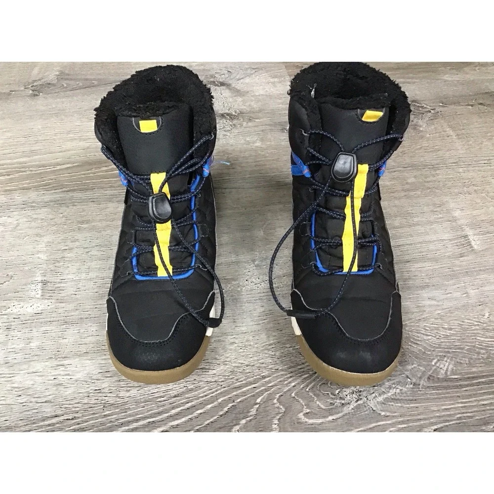 Merrell Youth Snow Crush 3.0 MK266123 Waterproof Black Fur Snow Boots Size 5 M